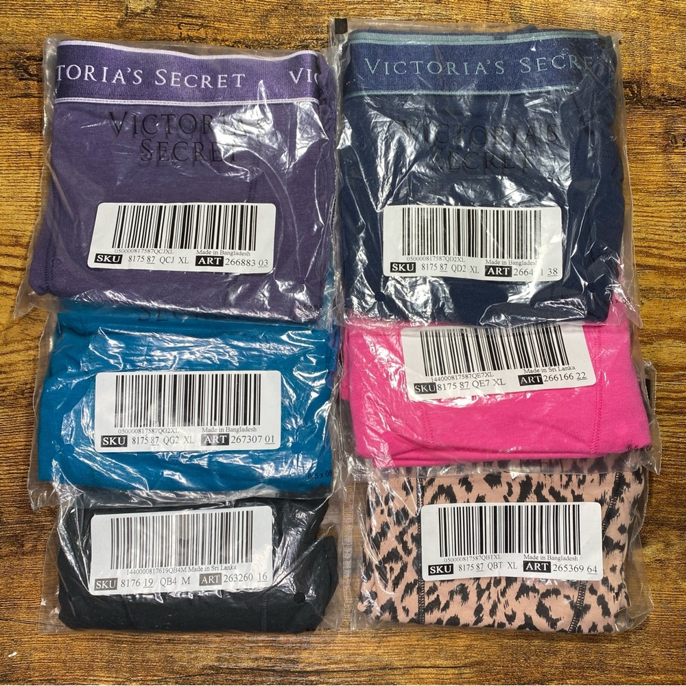 VICTORIA’S SECRET *NWT* Cotton High-Waist Boyshort Panties - LOT: 6 pairs